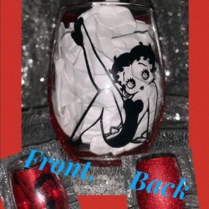 Betty Boop Stemless wine glass
